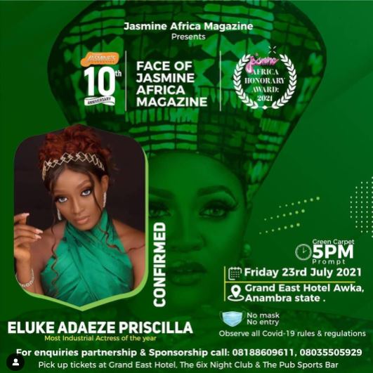 Face of Jasmine Africa Magazine